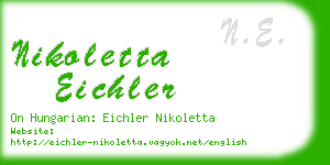 nikoletta eichler business card